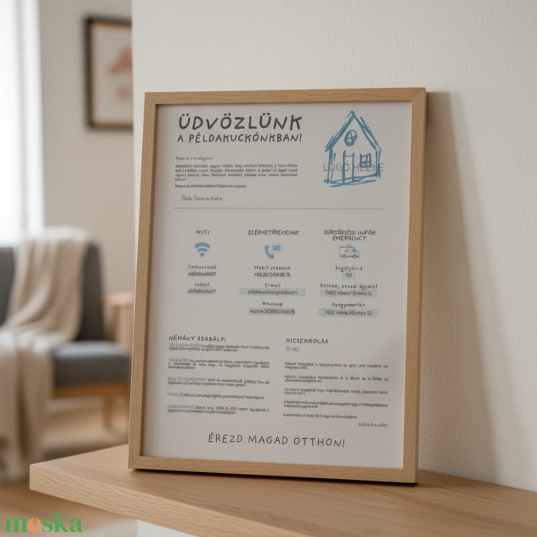 Letölthető - vendégház házirend + vendégvélemény bekérő lap - digitális, nyomtatható  - művészet - grafika & illusztráció - digitális - Meska.hu