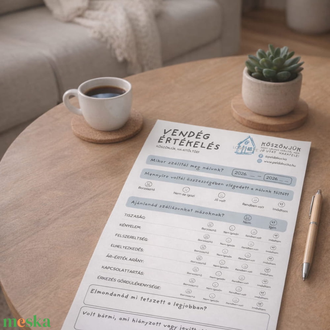 Letölthető - vendégház házirend + vendégvélemény bekérő lap - digitális, nyomtatható  - művészet - grafika & illusztráció - digitális - Meska.hu