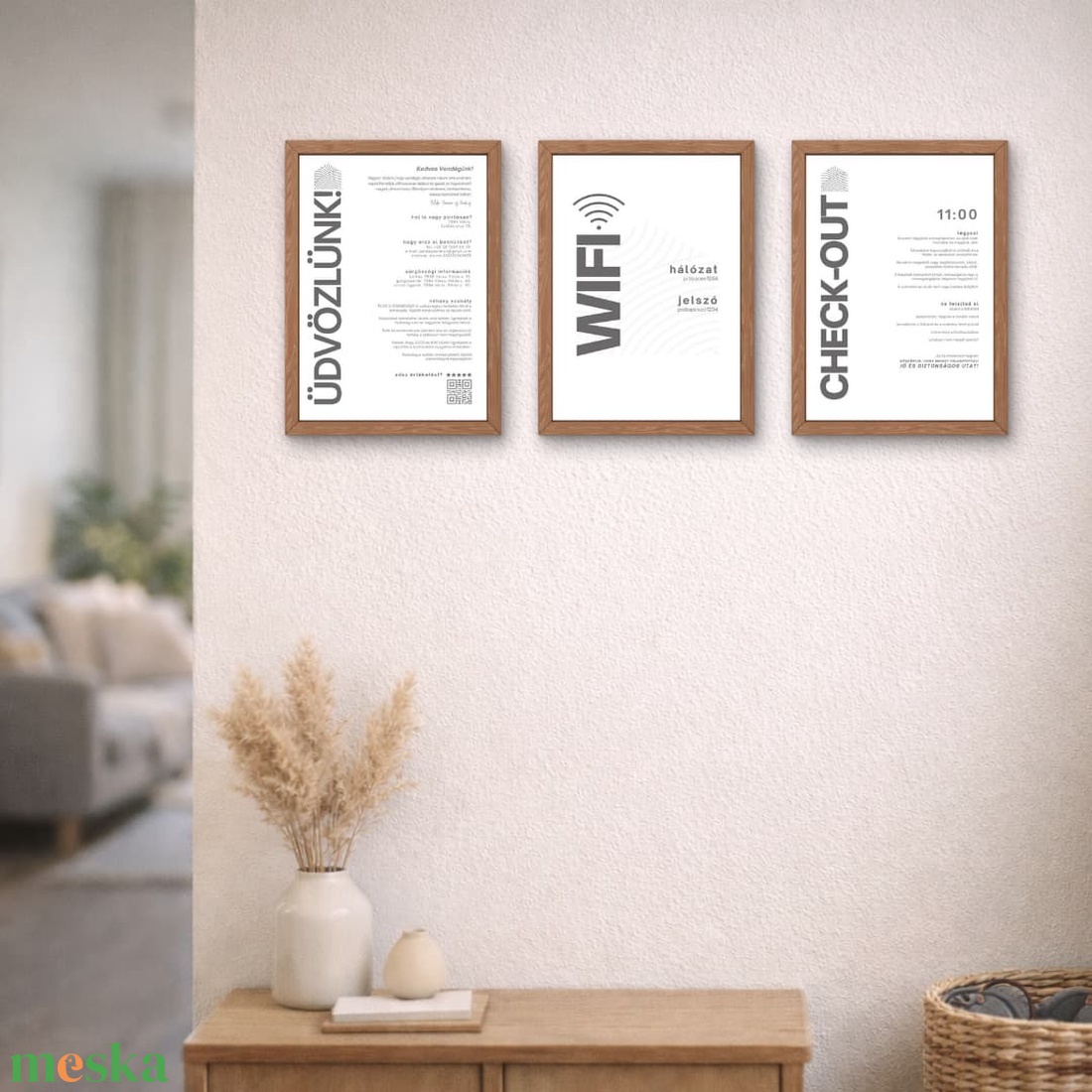 Letölthető - Vendéginfó csomag magyar/angol nyelven (üdvözlő házirenddel, wifi adatok, kicsekkolás infók) -  - művészet - grafika & illusztráció - digitális - Meska.hu