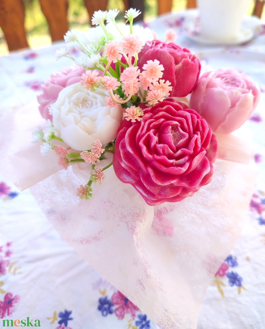 Bazsarózsa csokor - otthon & életmód - gyertya, illat, aroma - gyertya - Meska.hu