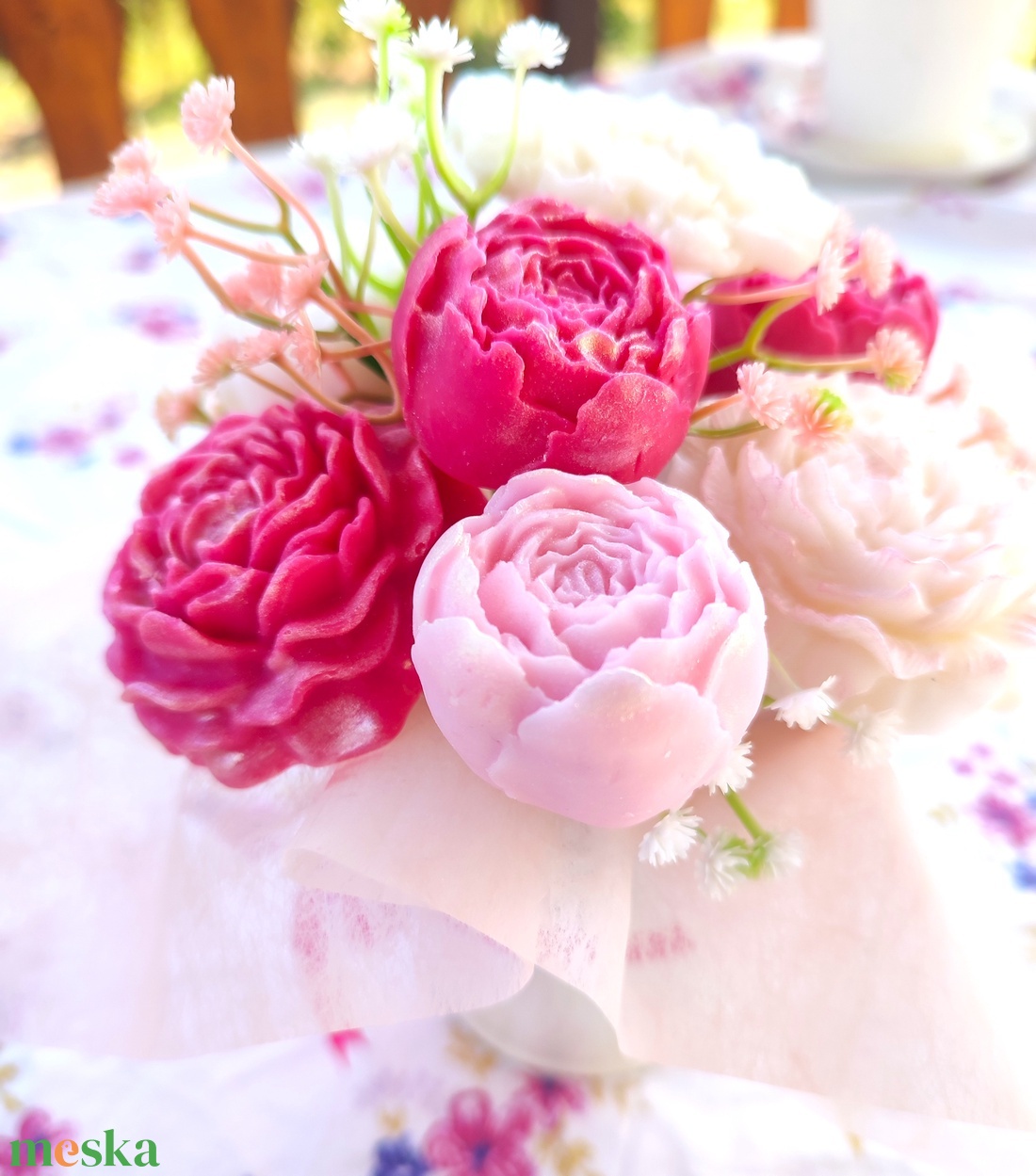 Bazsarózsa csokor - otthon & életmód - gyertya, illat, aroma - gyertya - Meska.hu