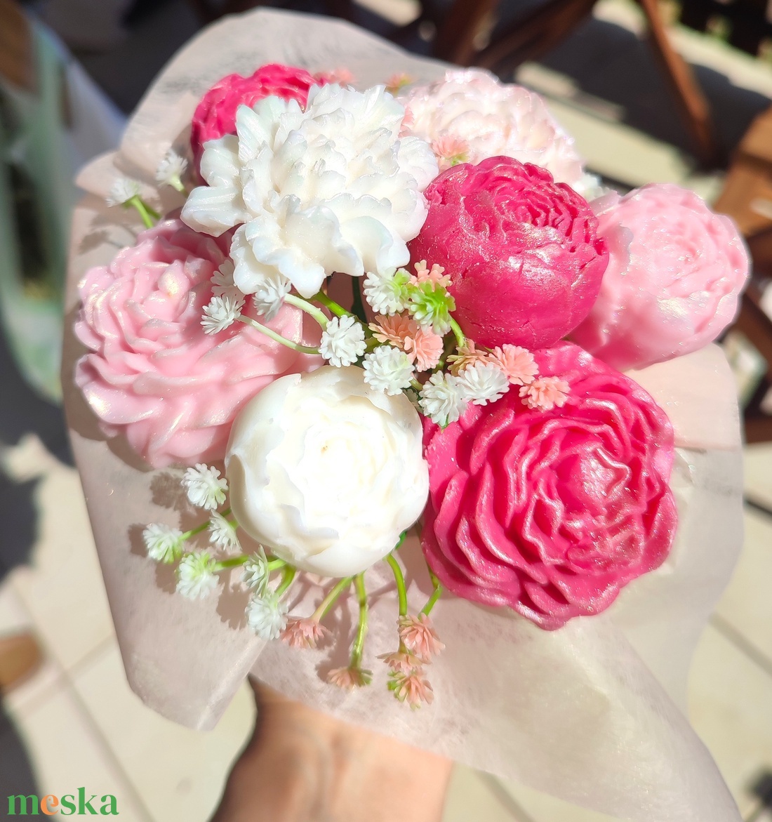 Bazsarózsa csokor - otthon & életmód - gyertya, illat, aroma - gyertya - Meska.hu