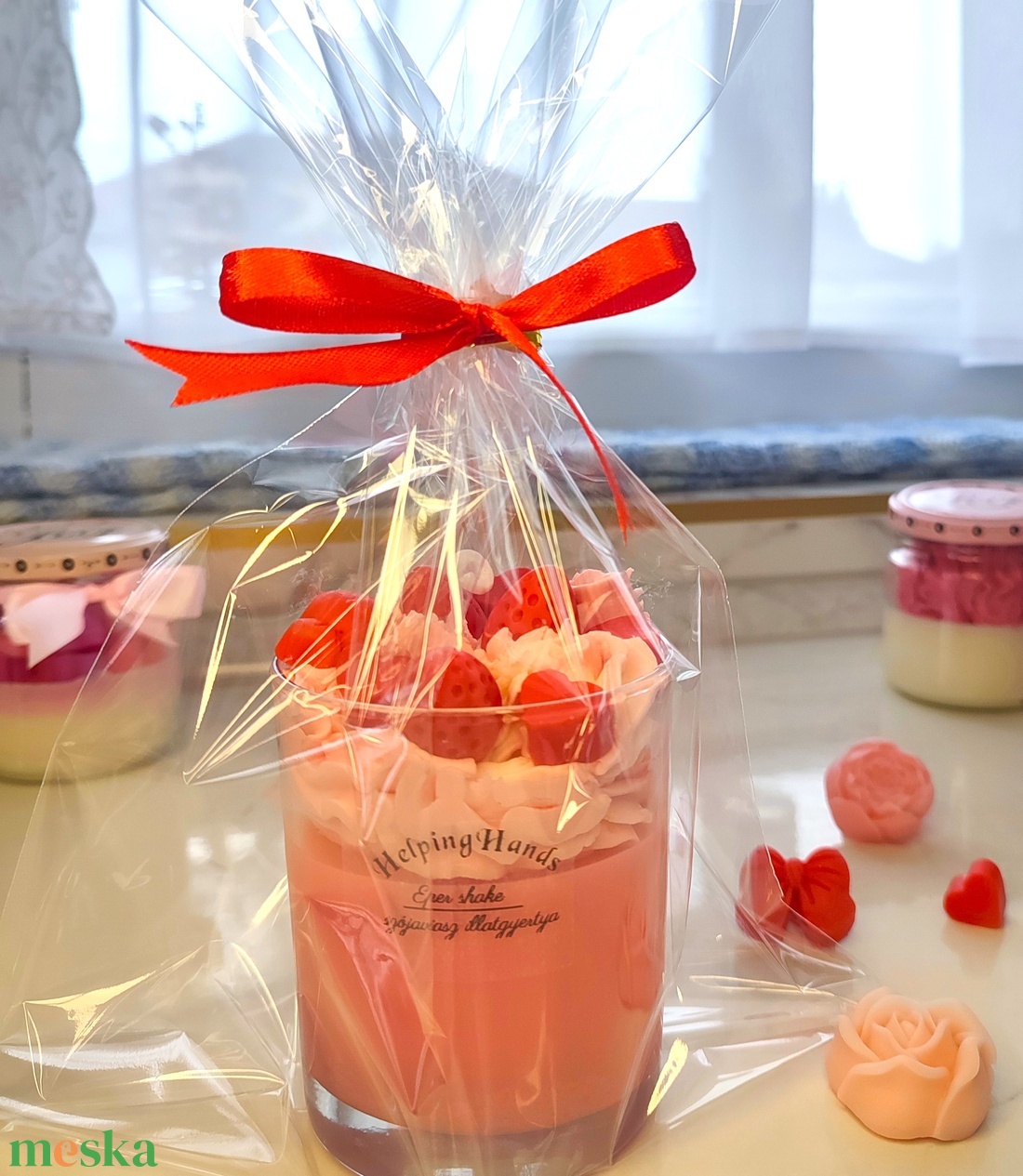 Eper shake - otthon & életmód - gyertya, illat, aroma - gyertya - Meska.hu