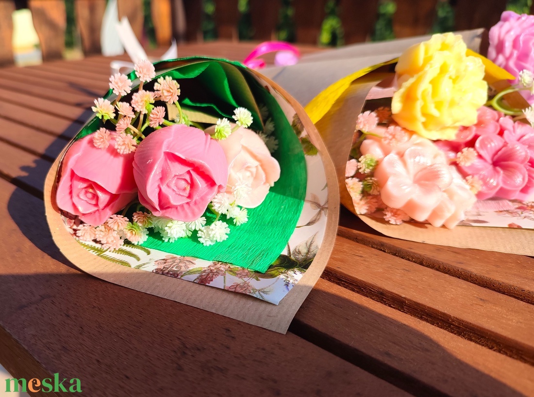 Merci bien - Hortenzia vagy tulipán csokor - otthon & életmód - gyertya, illat, aroma - gyertya - Meska.hu