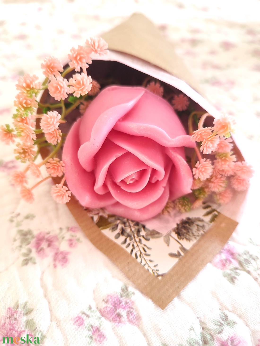 Rose - rózsaszál csokor - otthon & életmód - gyertya, illat, aroma - gyertya - Meska.hu