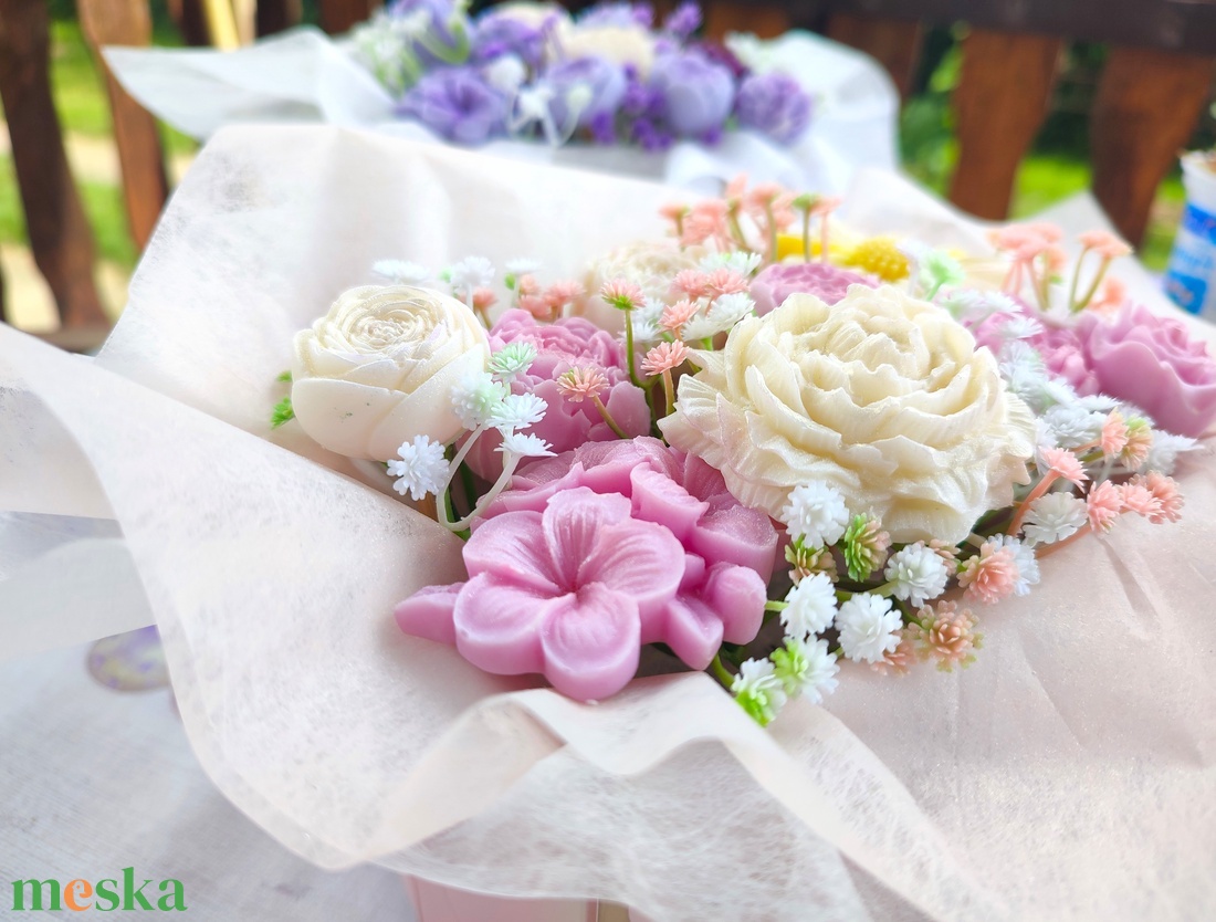 Pastell rose box - otthon & életmód - gyertya, illat, aroma - gyertya - Meska.hu
