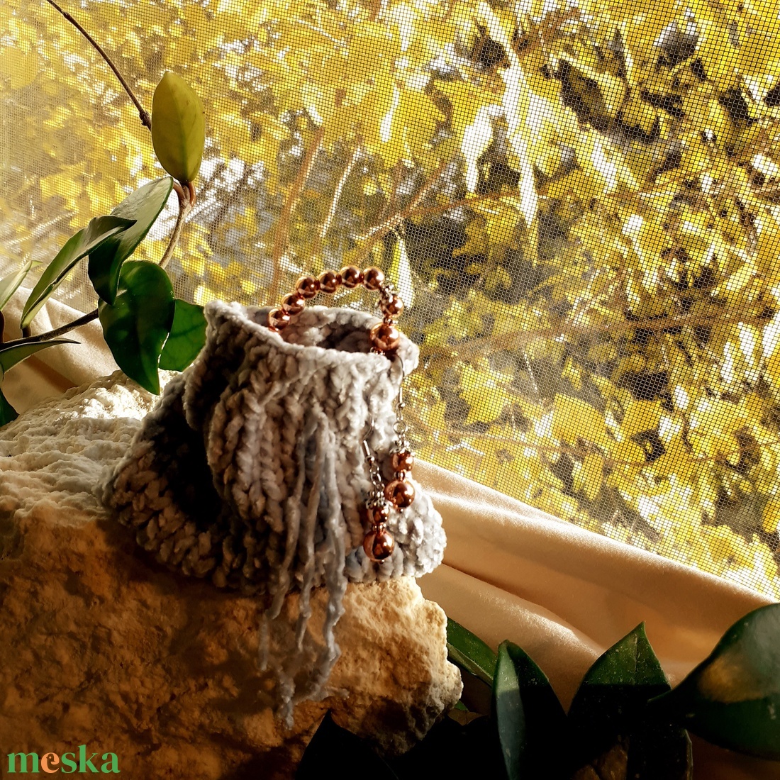 Rosegold Kisasszony Hematit szett  a finom elegancia és önbizalom hangja - ékszer - ékszerszett - Meska.hu