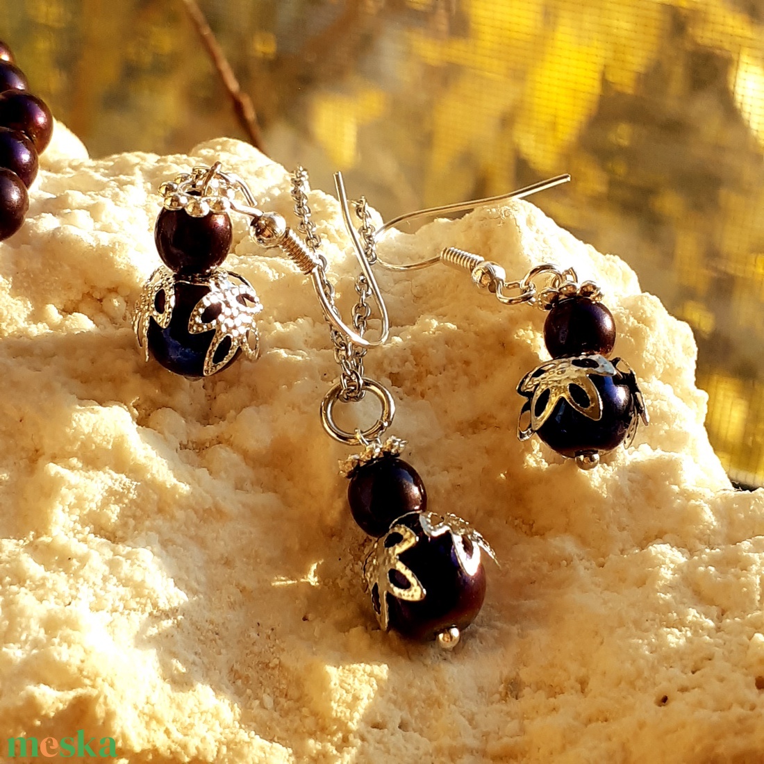 Lila Hercegnő  Hematit ékszerszett a harmónia és nőiesség jegyében - ékszer - ékszerszett - Meska.hu