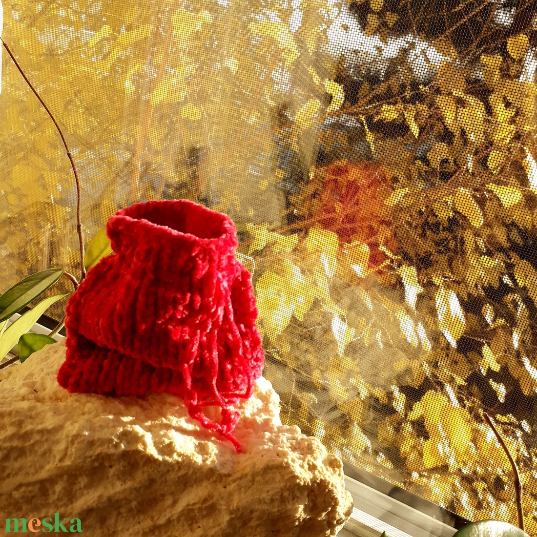 Puha zsenília mala zsák  Rózsapor (Pink) - otthon & életmód - dekoráció - spiritualitás - mala - Meska.hu