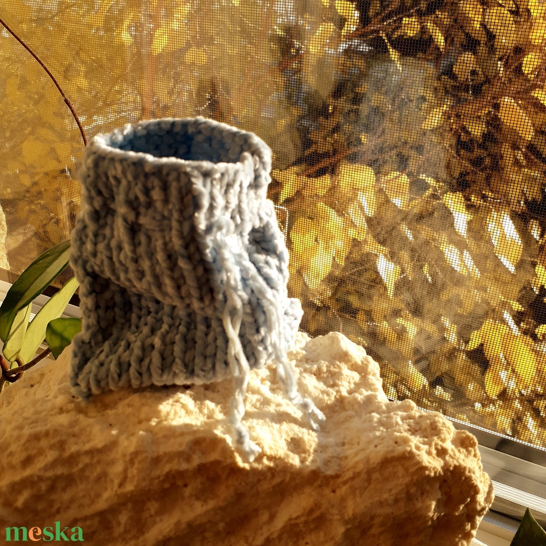 Puha zsenília mala zsák  Hajnalpára (Világoskék) - otthon & életmód - dekoráció - spiritualitás - mala - Meska.hu