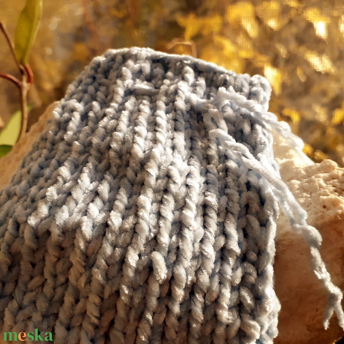 Puha zsenília mala zsák  Hajnalpára (Világoskék) - otthon & életmód - dekoráció - spiritualitás - mala - Meska.hu