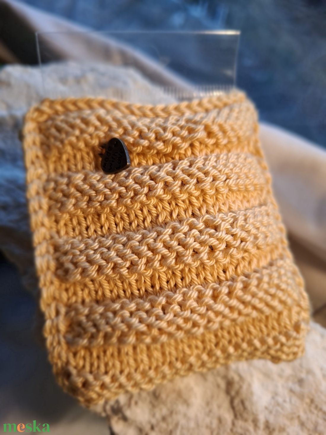 Zsákbamacska � Pamut ékszertartó meglepetés fülbevalóval Napöböl - ékszer - fülbevaló - lógó fülbevaló - Meska.hu