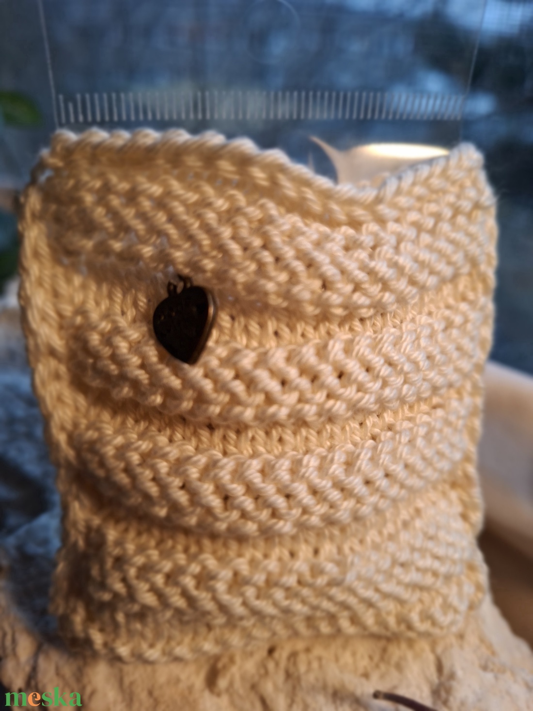 Zsákbamacska � Pamut ékszertartó meglepetés fülbevalóval Derűhullám - ékszer - fülbevaló - lógó fülbevaló - Meska.hu