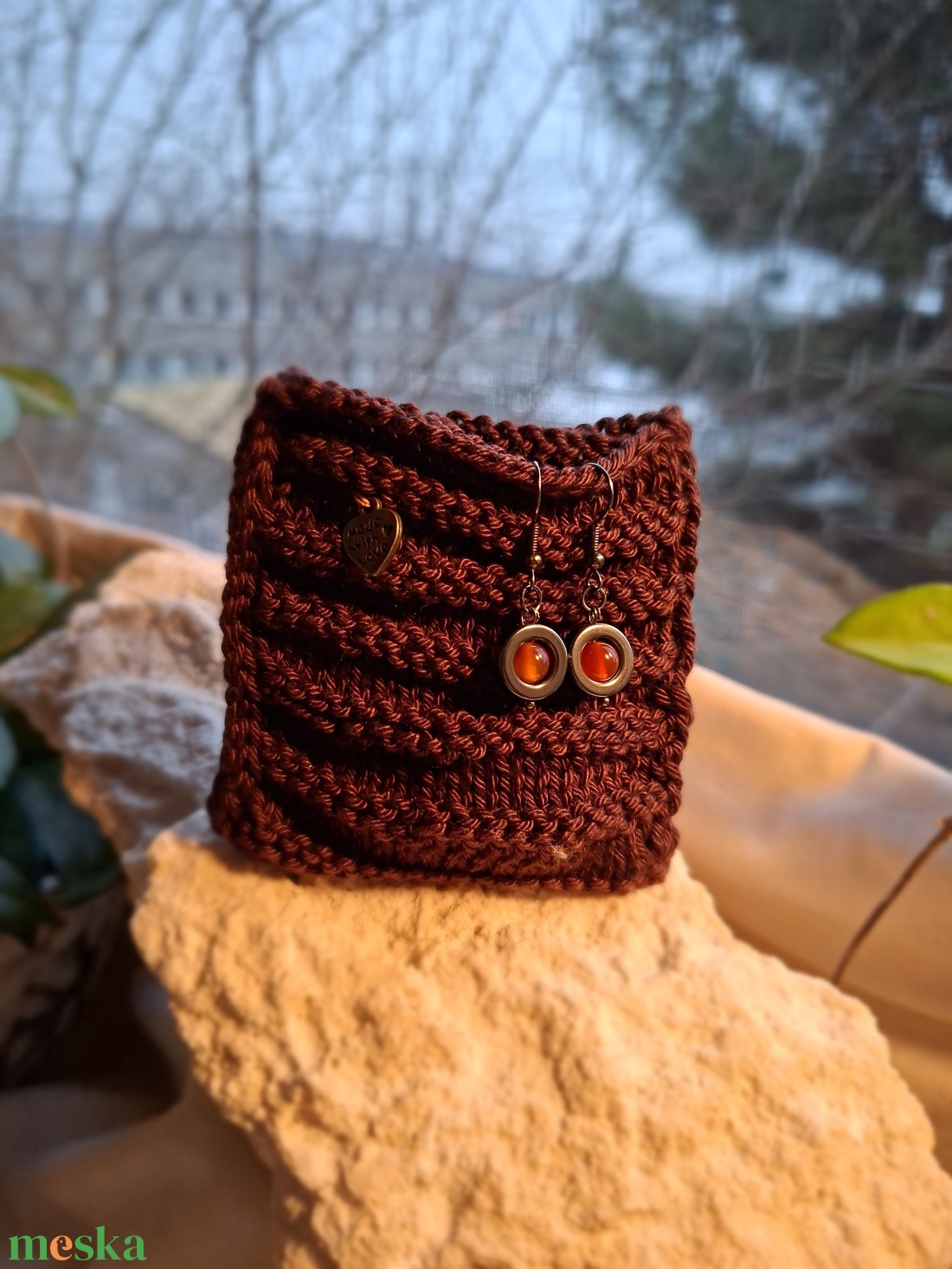 Hematit�Karneol ékszerszett - Parázsmag (karkötő + fülbevaló + medál) - ékszer - ékszerszett - Meska.hu