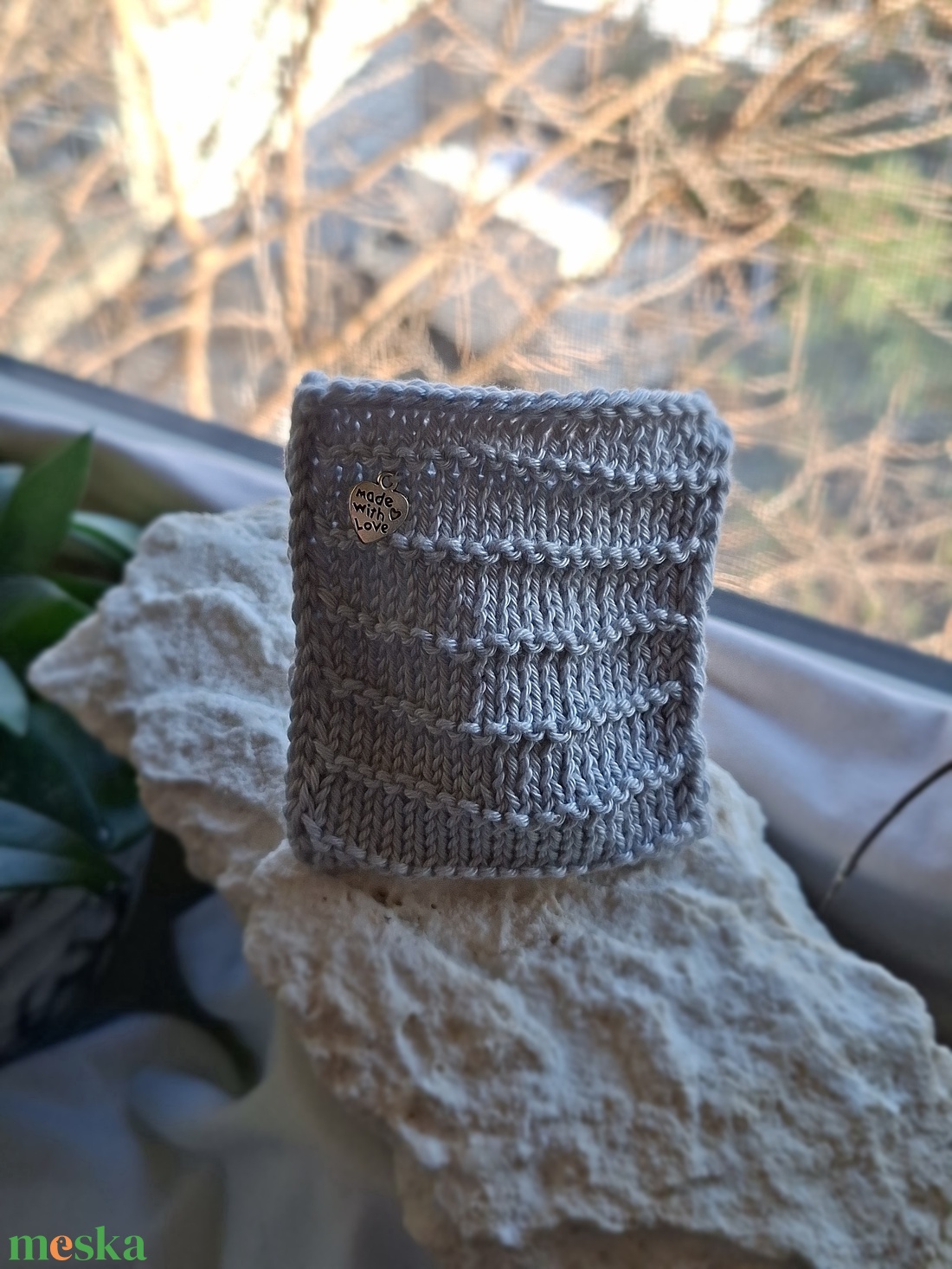 Ezüderű � kézzel kötött-horgolt pamut ékszerdoboz - ékszer - ékszertartó - ékszerdoboz - Meska.hu