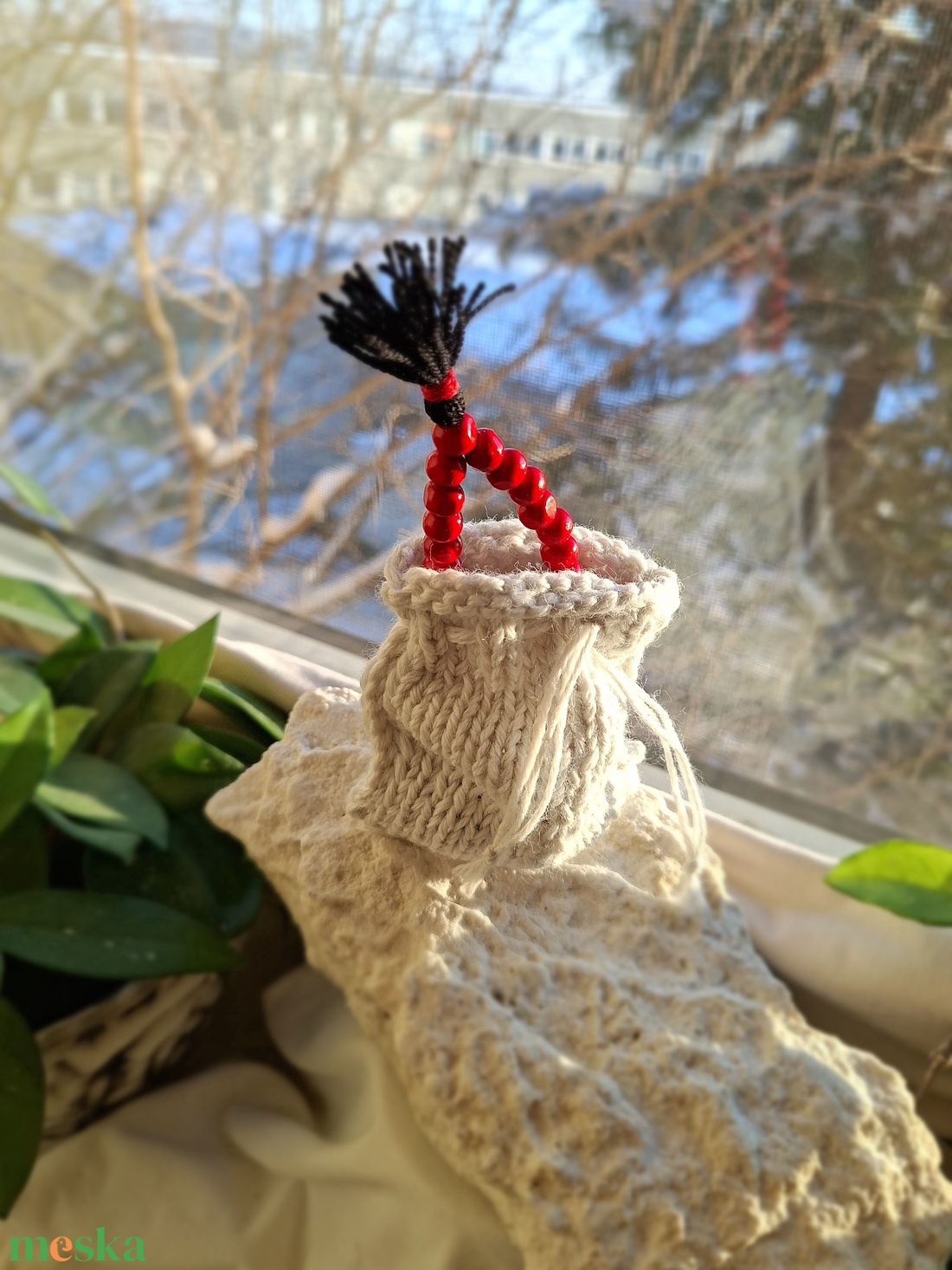 27 szemes fa mala karkötő � Piros színű (8mm) - otthon & életmód - dekoráció - spiritualitás - mala - Meska.hu