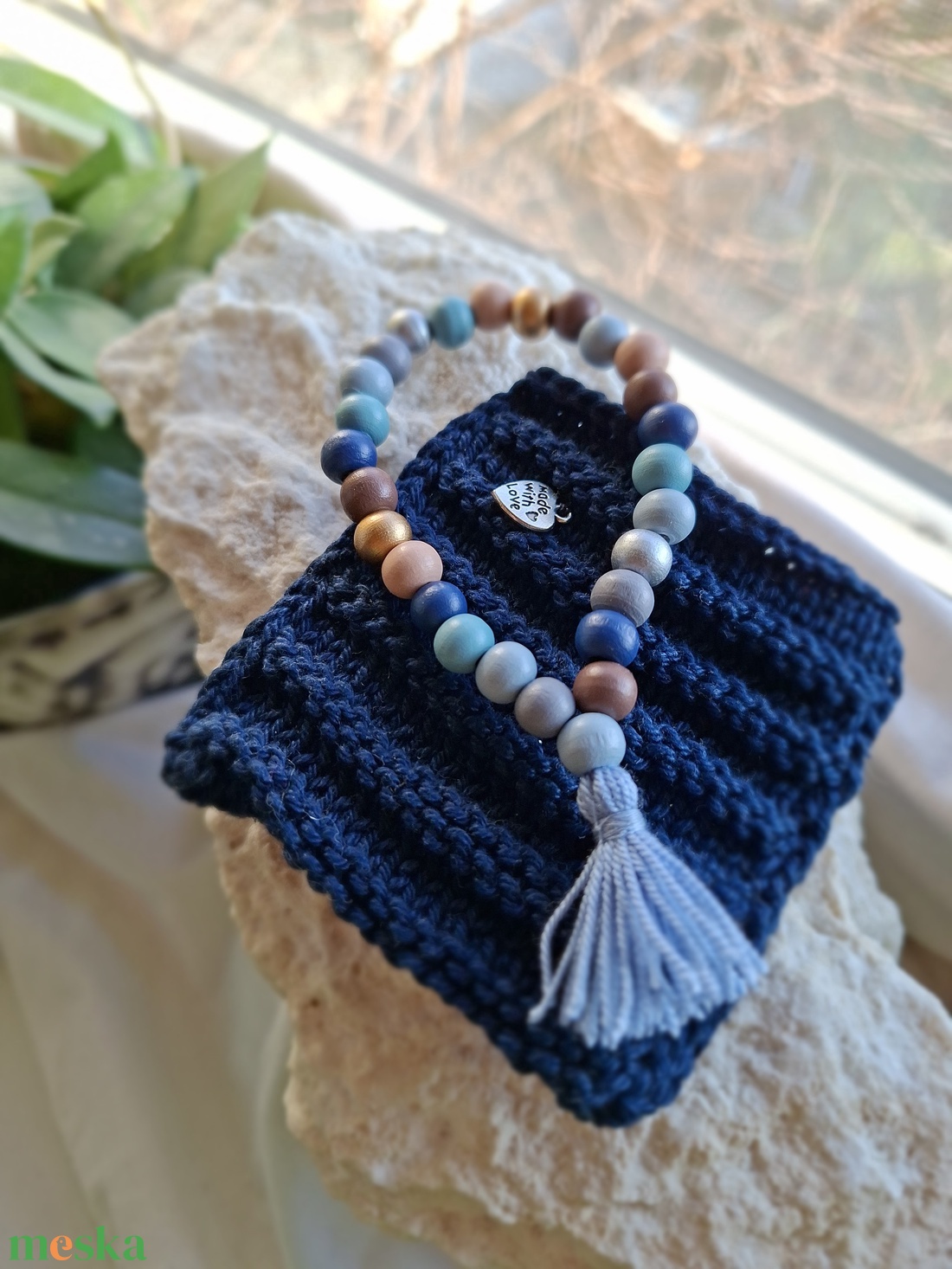 27 szemes fa mala karkötő � Téli színekben (8mm) - otthon & életmód - dekoráció - spiritualitás - mala - Meska.hu