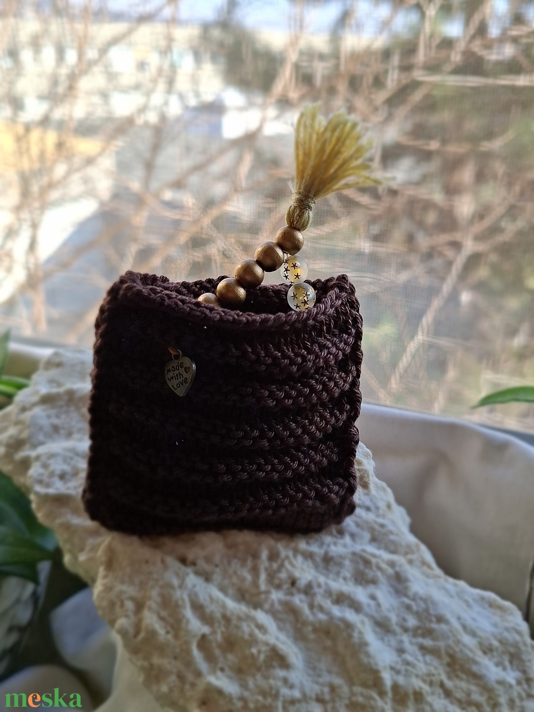 27 szemes fa mala karkötő � Arany színű (8mm) - otthon & életmód - dekoráció - spiritualitás - mala - Meska.hu