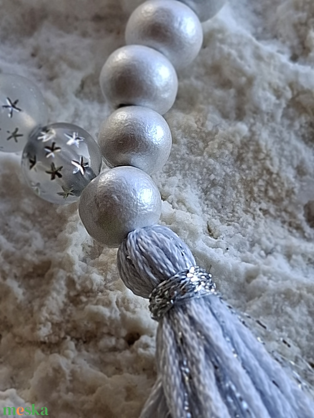 27 szemes fa mala karkötő � Ezüst színű (8mm) - otthon & életmód - dekoráció - spiritualitás - mala - Meska.hu