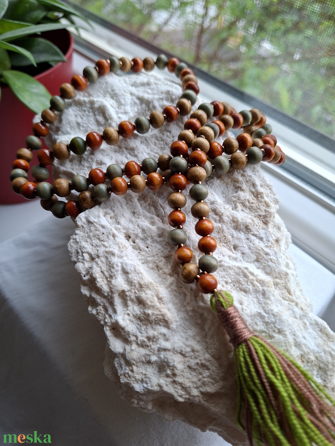 108 szemes meditációs mala szett � Csendes Föld / Erdei Ősz (8mm) - otthon & életmód - dekoráció - spiritualitás - mala - Meska.hu