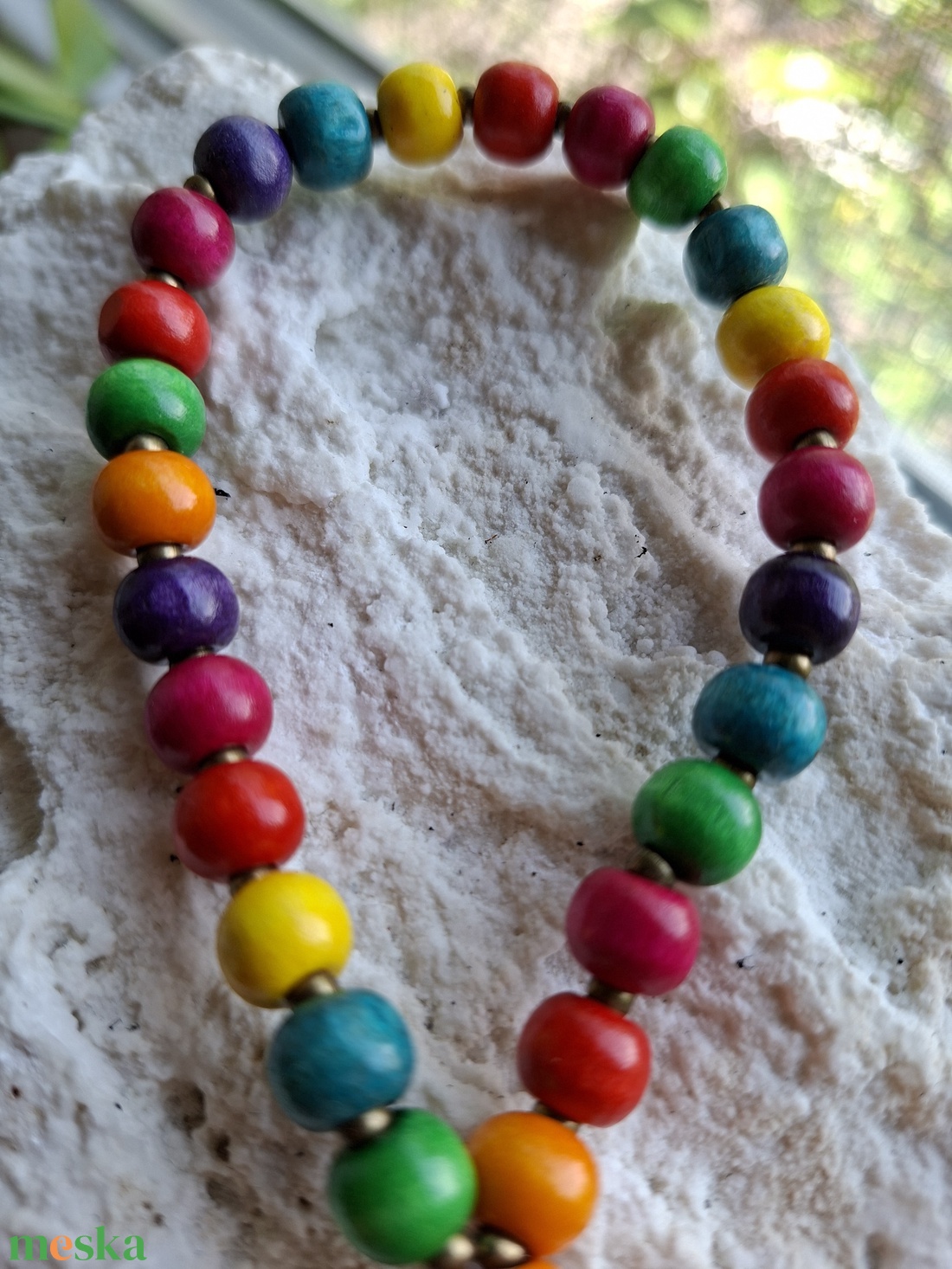 27 szemes mala karkötő � Boho színes (8mm) - otthon & életmód - dekoráció - spiritualitás - mala - Meska.hu