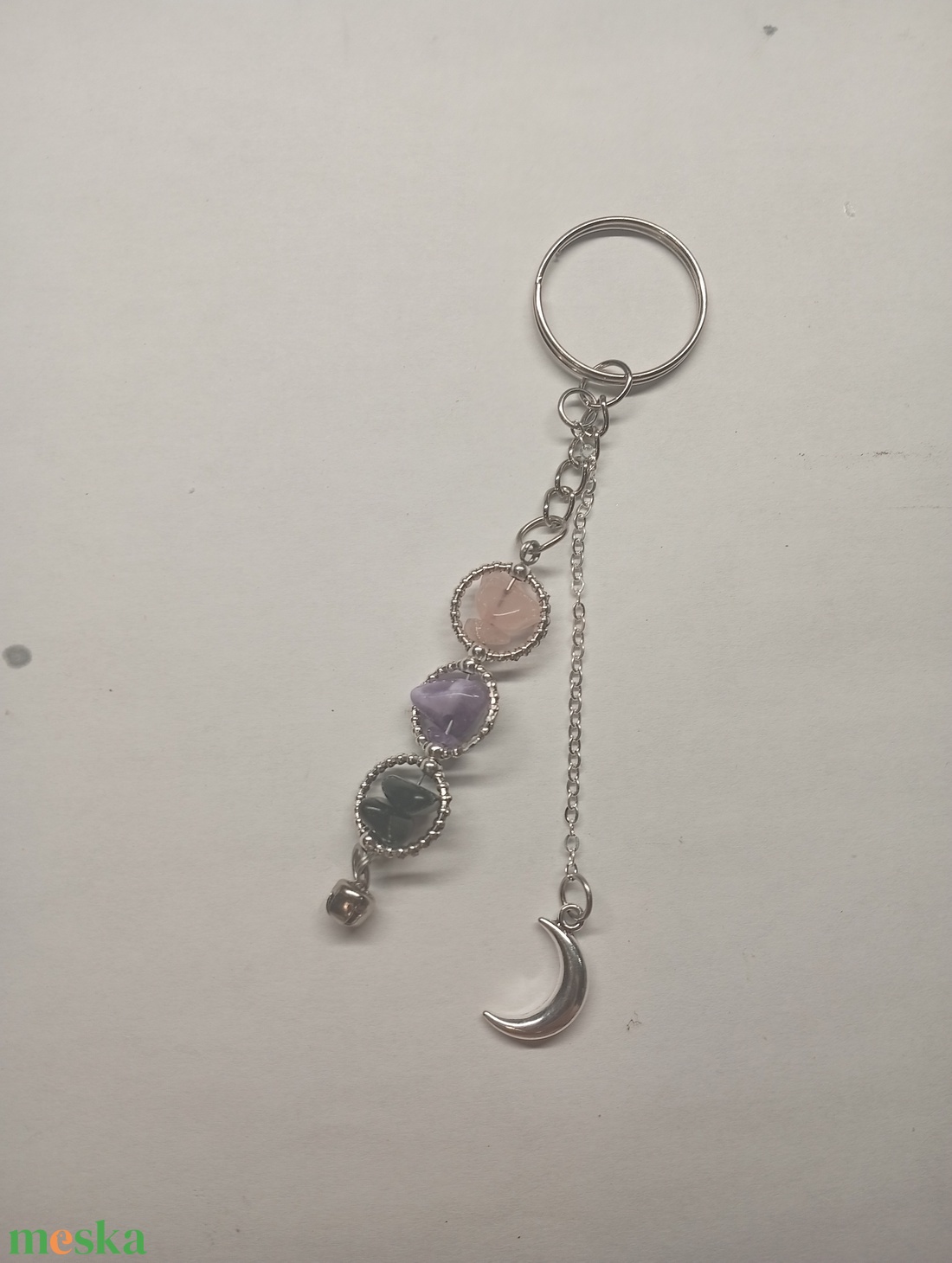 Ásvanyos kulcstartó medállal - táska & tok - kulcstartó & táskadísz - kulcstartó - Meska.hu