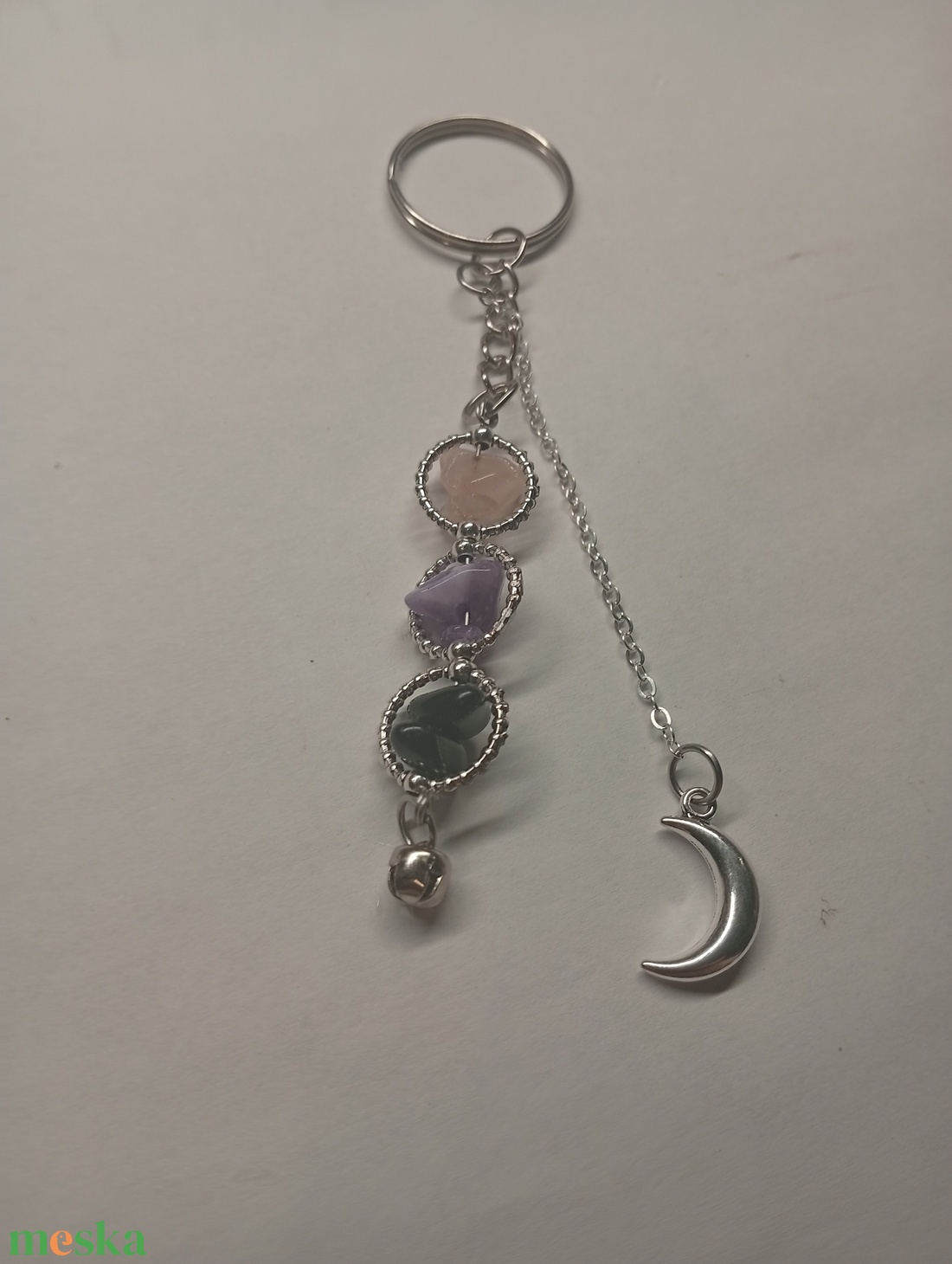 Ásvanyos kulcstartó medállal - táska & tok - kulcstartó & táskadísz - kulcstartó - Meska.hu