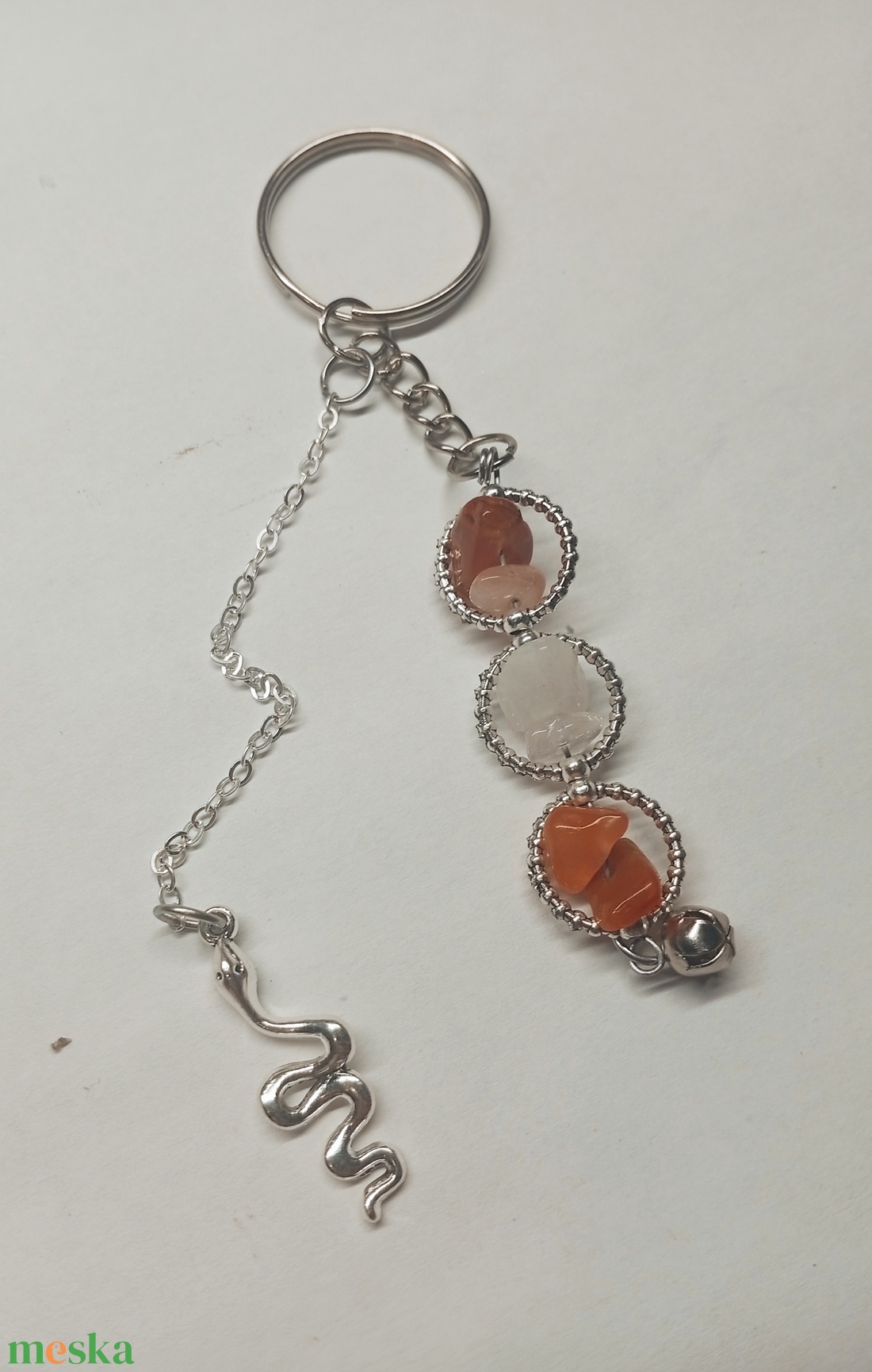 Ásványos kulcstartó medállal  - táska & tok - kulcstartó & táskadísz - kulcstartó - Meska.hu