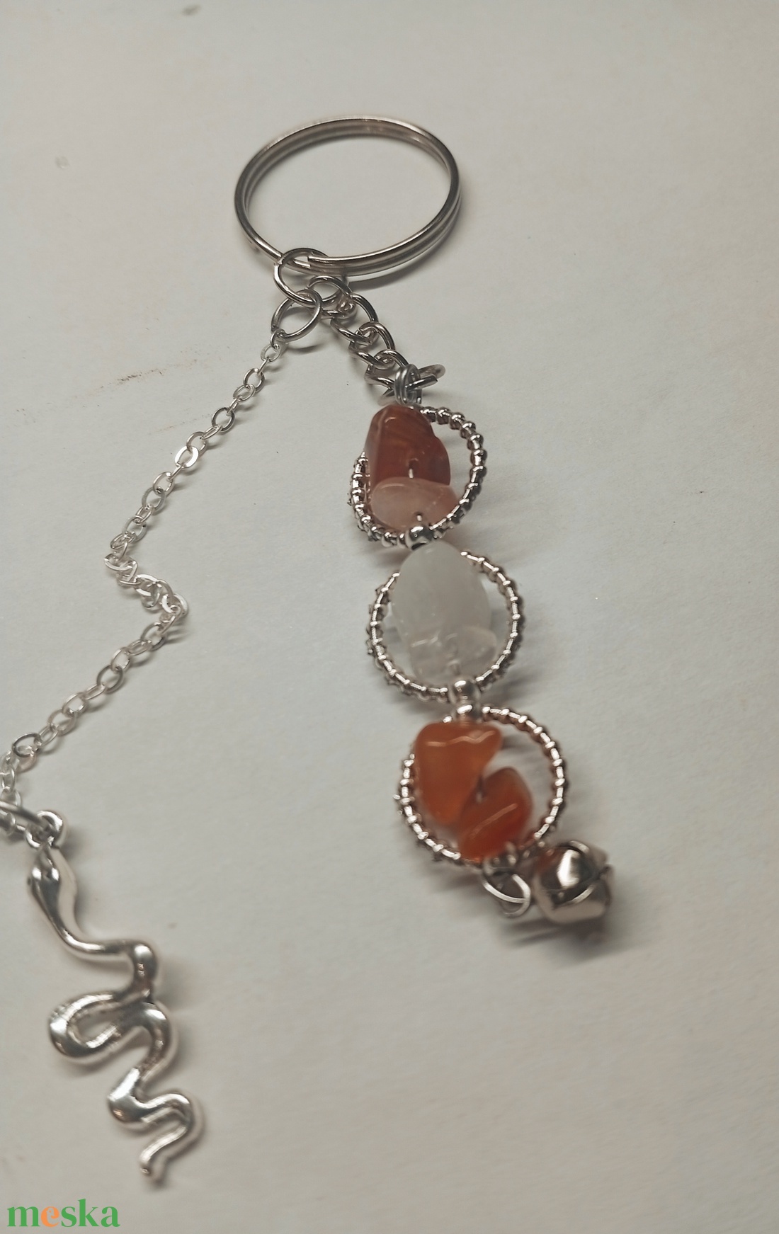 Ásványos kulcstartó medállal  - táska & tok - kulcstartó & táskadísz - kulcstartó - Meska.hu