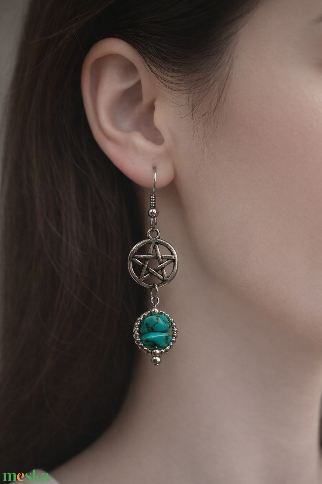 Ásványos lógó fülbevaló  - ékszer - fülbevaló - lógó fülbevaló - Meska.hu