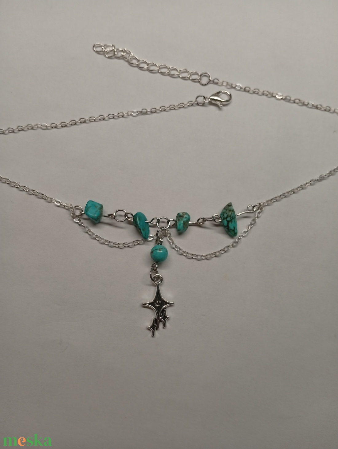 Ásványos choker medállal  - esküvő - ékszer - nyaklánc - Meska.hu