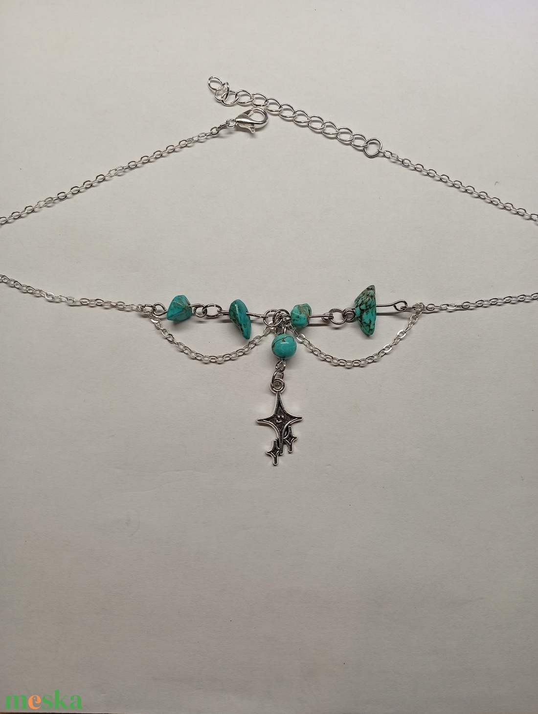 Ásványos choker medállal  - esküvő - ékszer - nyaklánc - Meska.hu