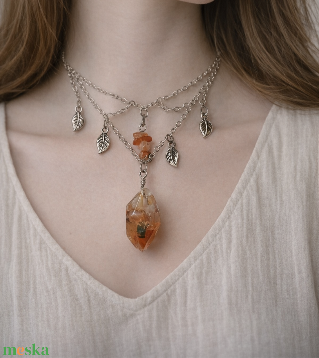 Ásványos choker  - esküvő - ékszer - nyaklánc - Meska.hu