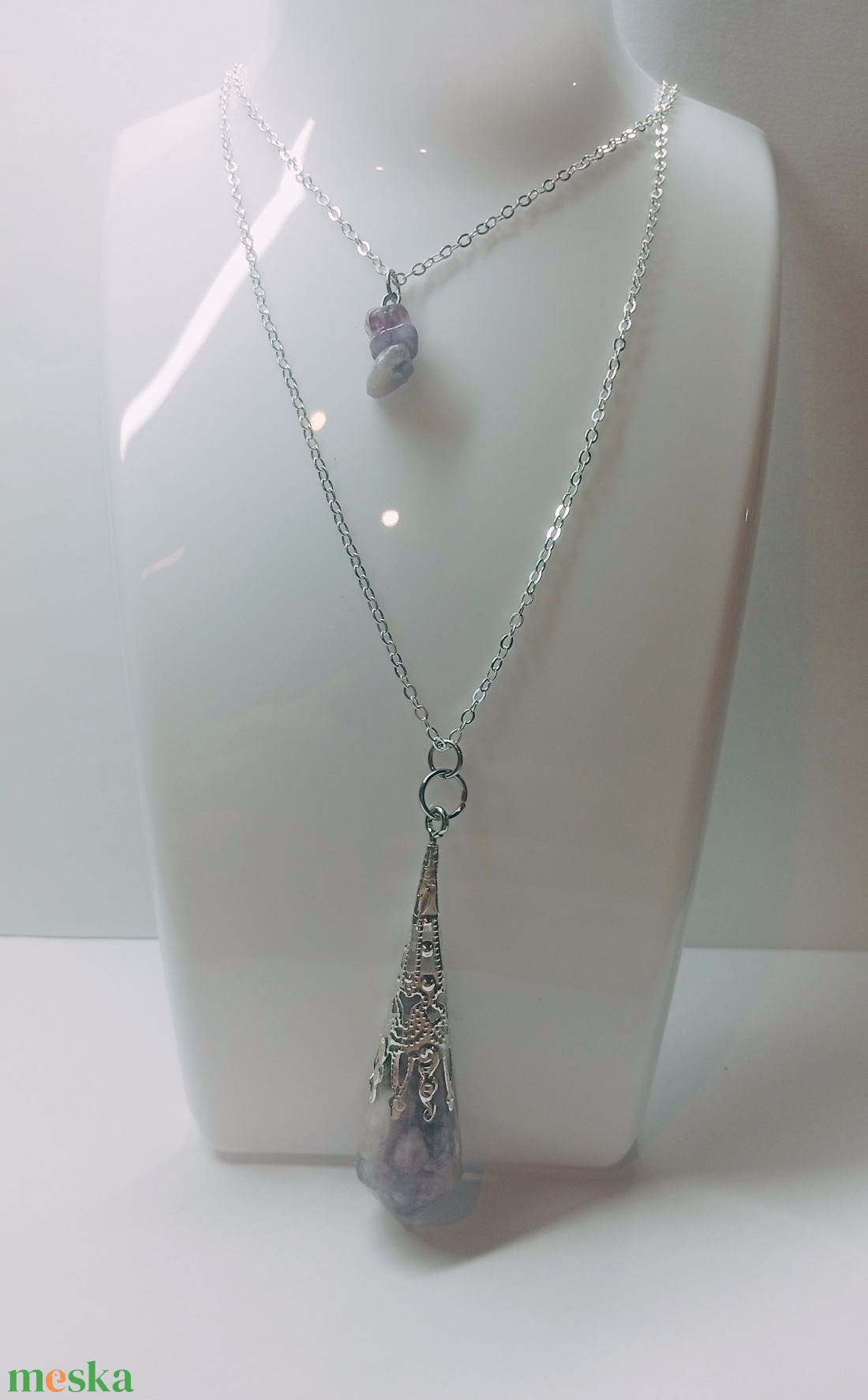 Ásványos 2in1 nyaklánc  - ékszer - nyaklánc - hosszú nyaklánc - Meska.hu