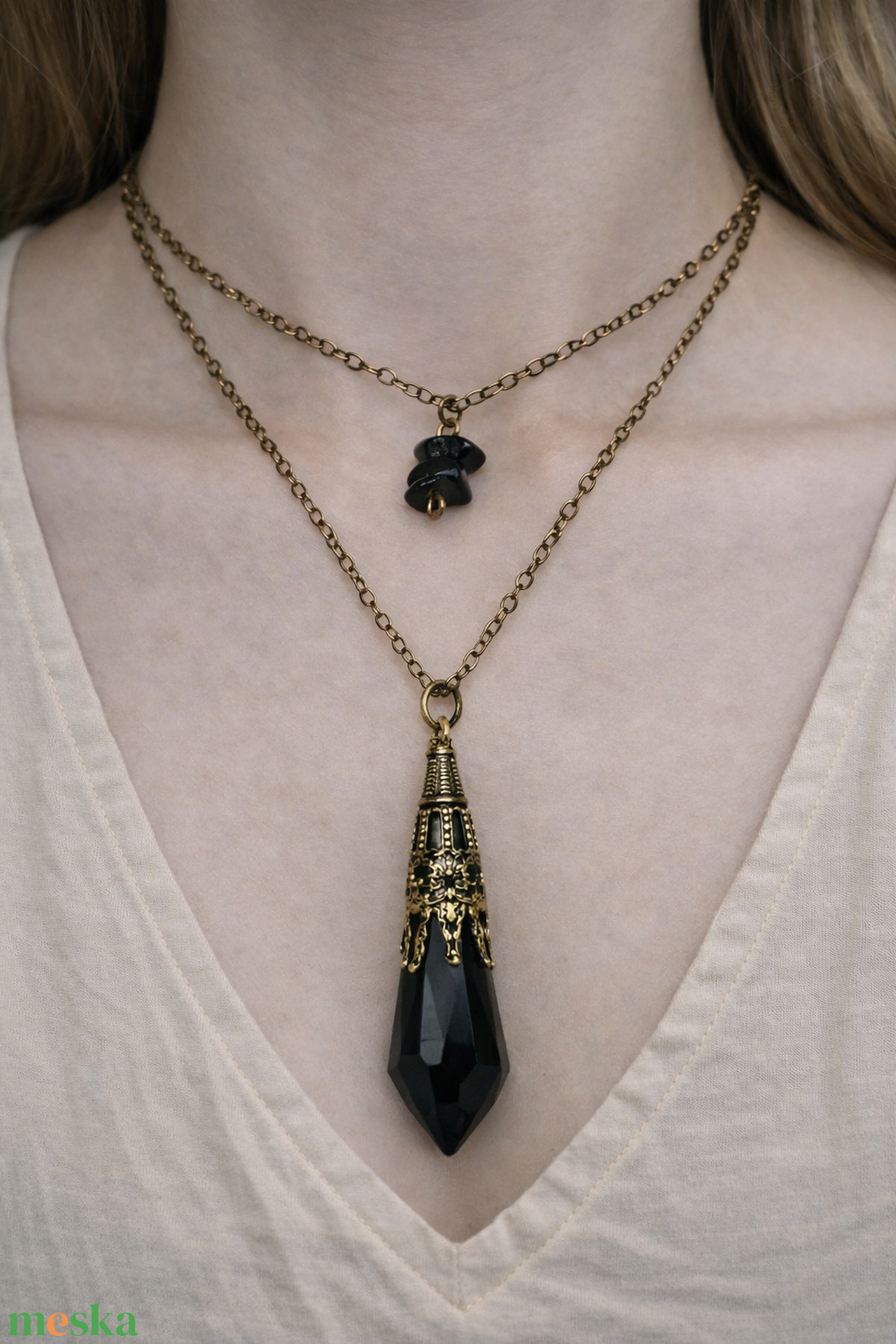 Ásvanyos 2in1 nyaklánc  - ékszer - nyaklánc - hosszú nyaklánc - Meska.hu