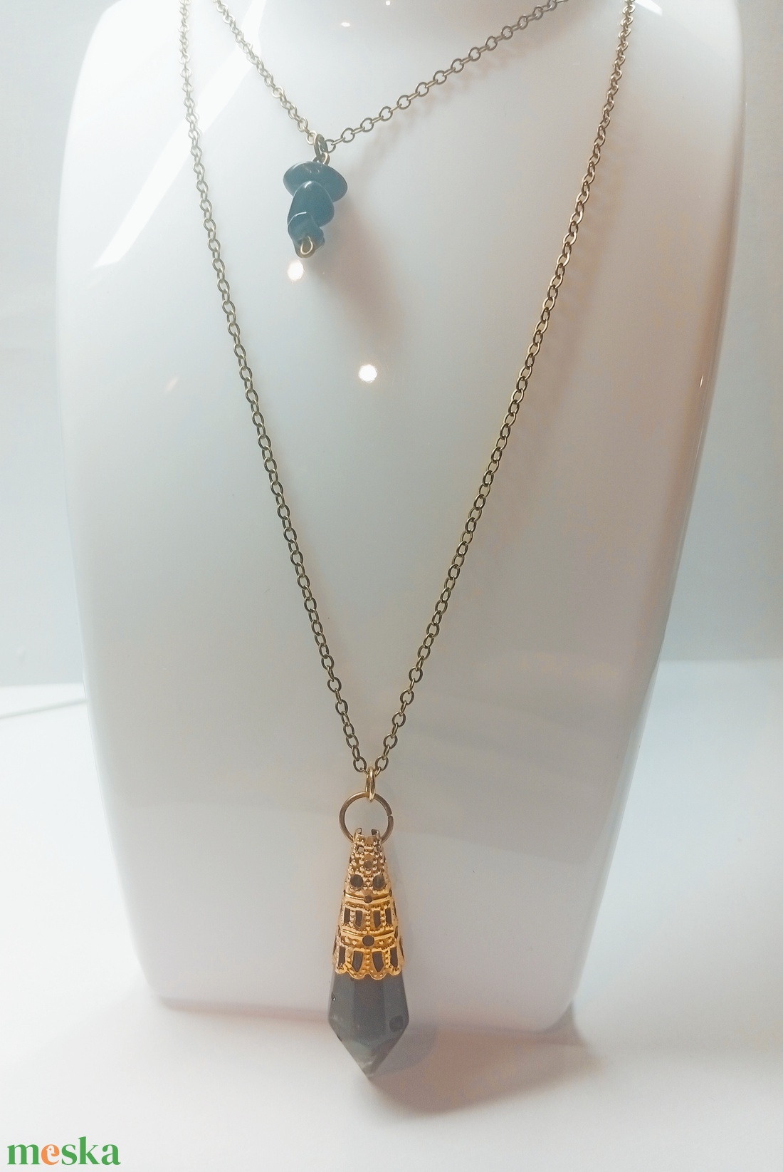 Ásvanyos 2in1 nyaklánc  - ékszer - nyaklánc - hosszú nyaklánc - Meska.hu