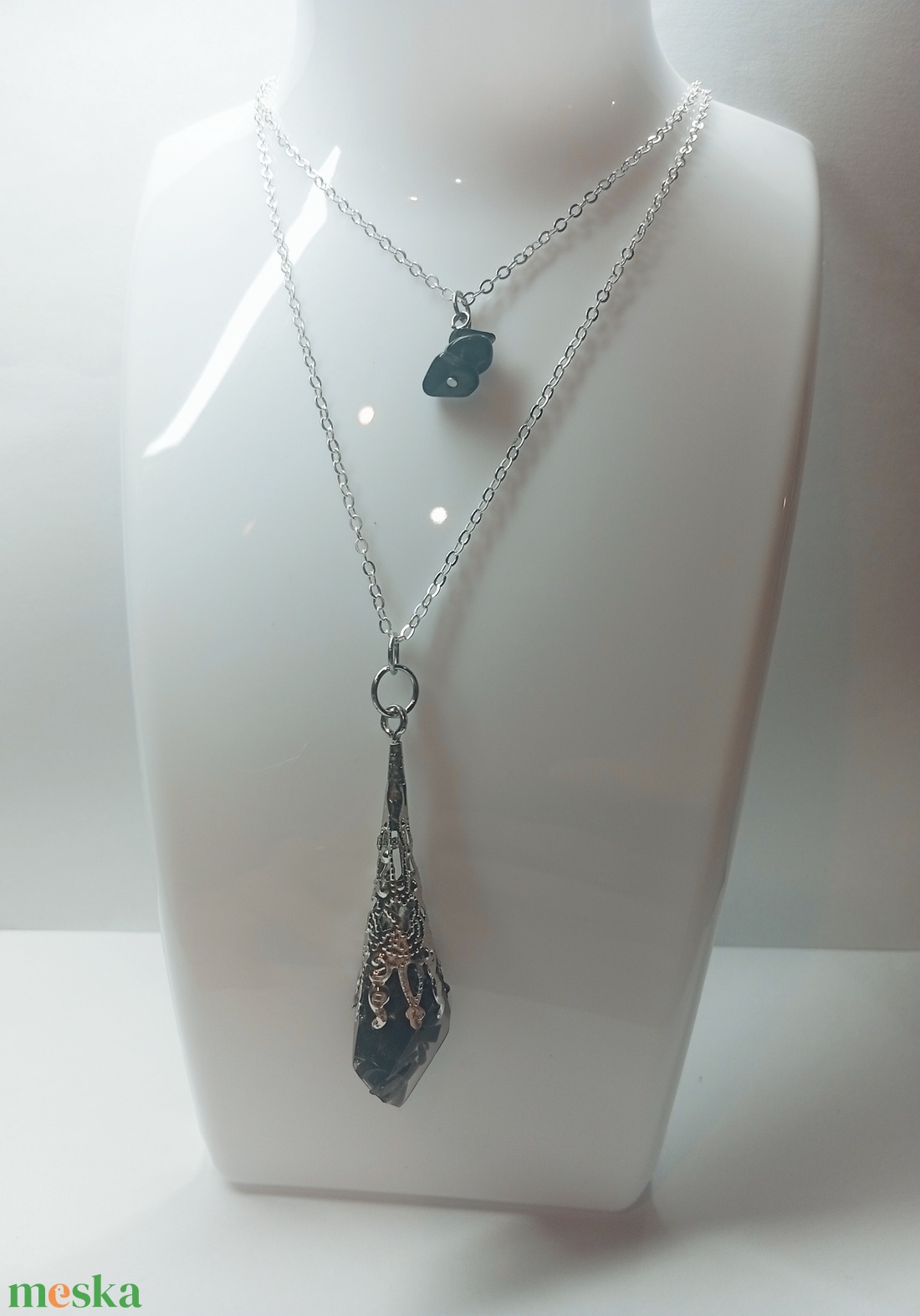 Ásványos 2in1 nyaklánc  - ékszer - nyaklánc - hosszú nyaklánc - Meska.hu
