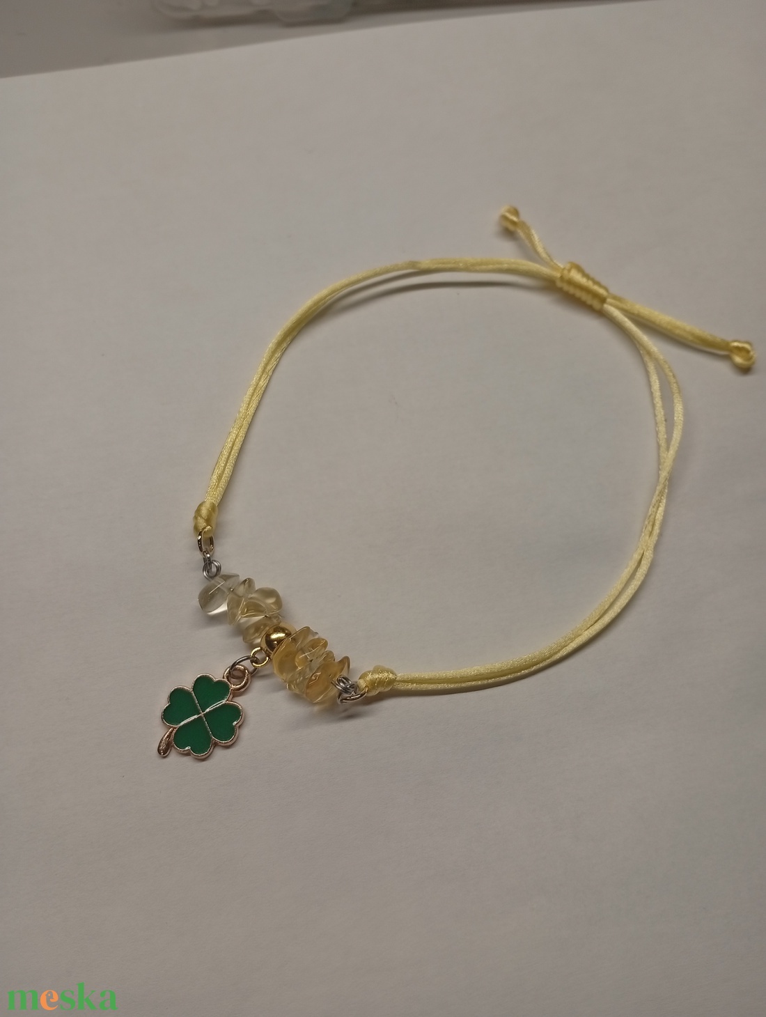 Citrin karkötő  - ékszer - karkötő - ásványkarkötő - Meska.hu