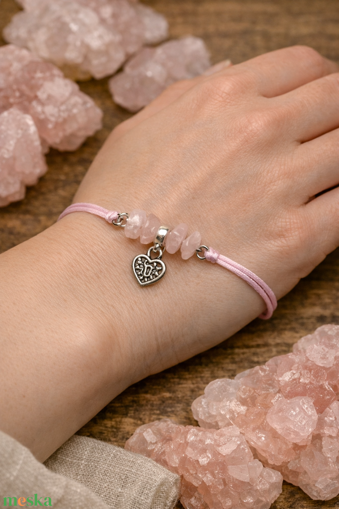 Ásványos állítható karkötő  - ékszer - karkötő - ásványkarkötő - Meska.hu