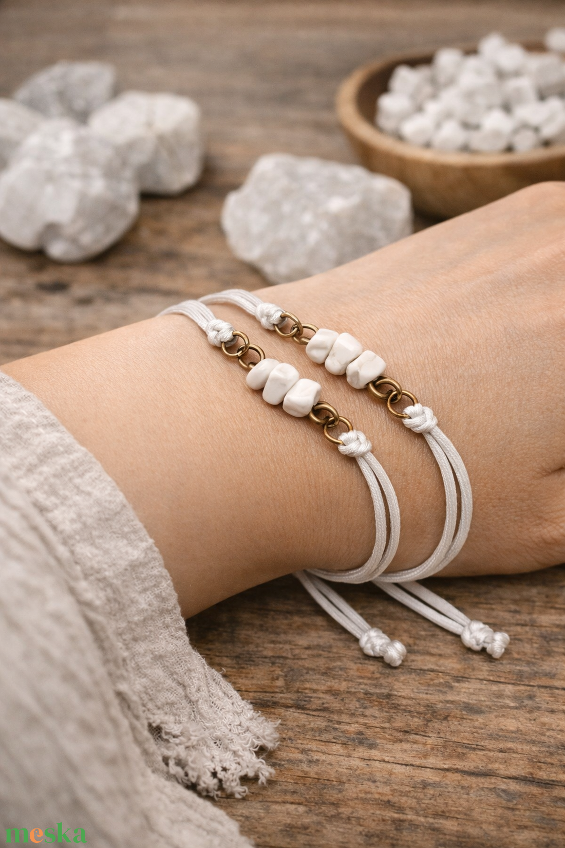 Ásványos karkötő  - ékszer - karkötő - ásványkarkötő - Meska.hu