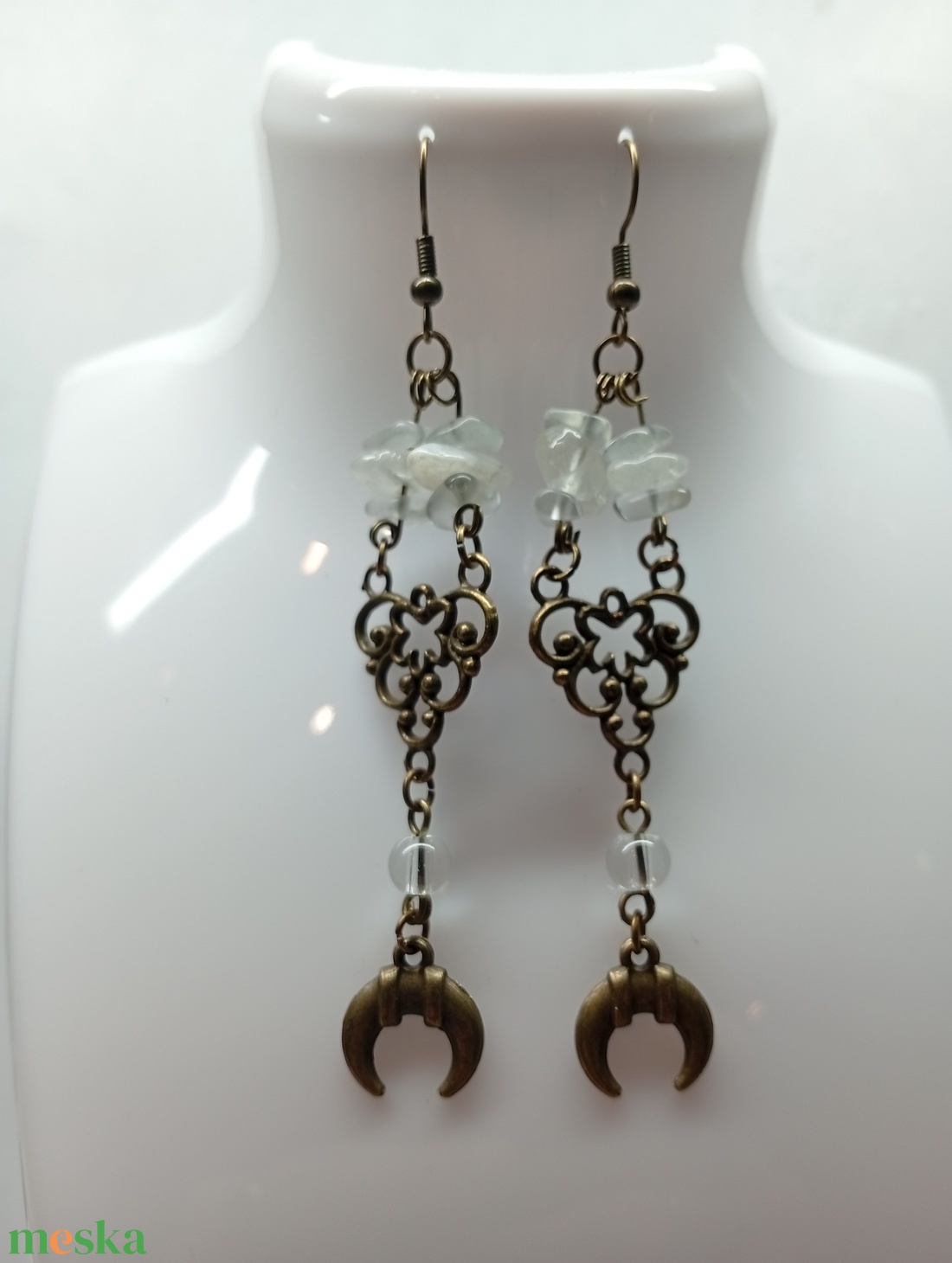 Ásványos fülbevaló  - ékszer - fülbevaló - csillár fülbevaló - Meska.hu