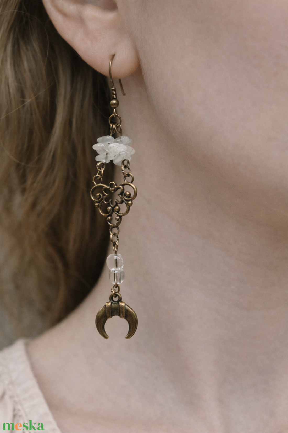 Ásványos fülbevaló  - ékszer - fülbevaló - csillár fülbevaló - Meska.hu