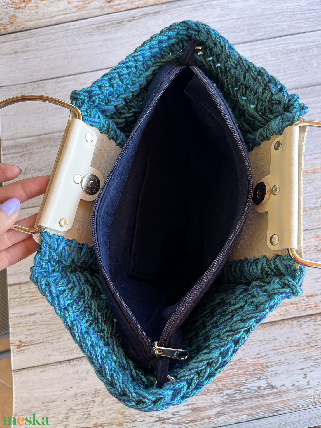 Horgolt kézi táska - táska & tok - kézitáska & válltáska - kézitáska - Meska.hu