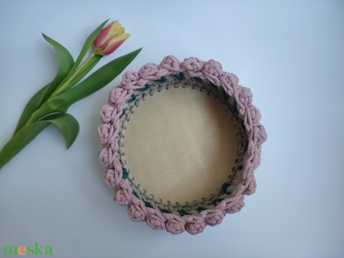 Horgolt, 23cm, virágos tároló, kosár Édesanyának - otthon & életmód - tárolás & rendszerezés - tárolókosár - Meska.hu Horgolt, 23cm, virágos tároló, kosár Édesanyának - otthon & életmód - tárolás & rendszerezés - tárolókosár - Meska.hu