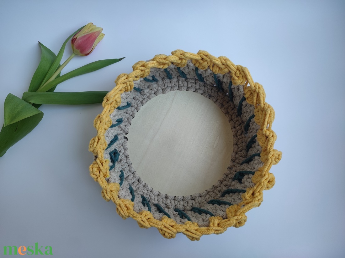 Horgolt, 23 cm, virágos tároló, kosár, Anyák napjára - otthon & életmód - tárolás & rendszerezés - tárolókosár - Meska.hu Horgolt, 23 cm, virágos tároló, kosár, Anyák napjára - otthon & életmód - tárolás & rendszerezés - tárolókosár - Meska.hu