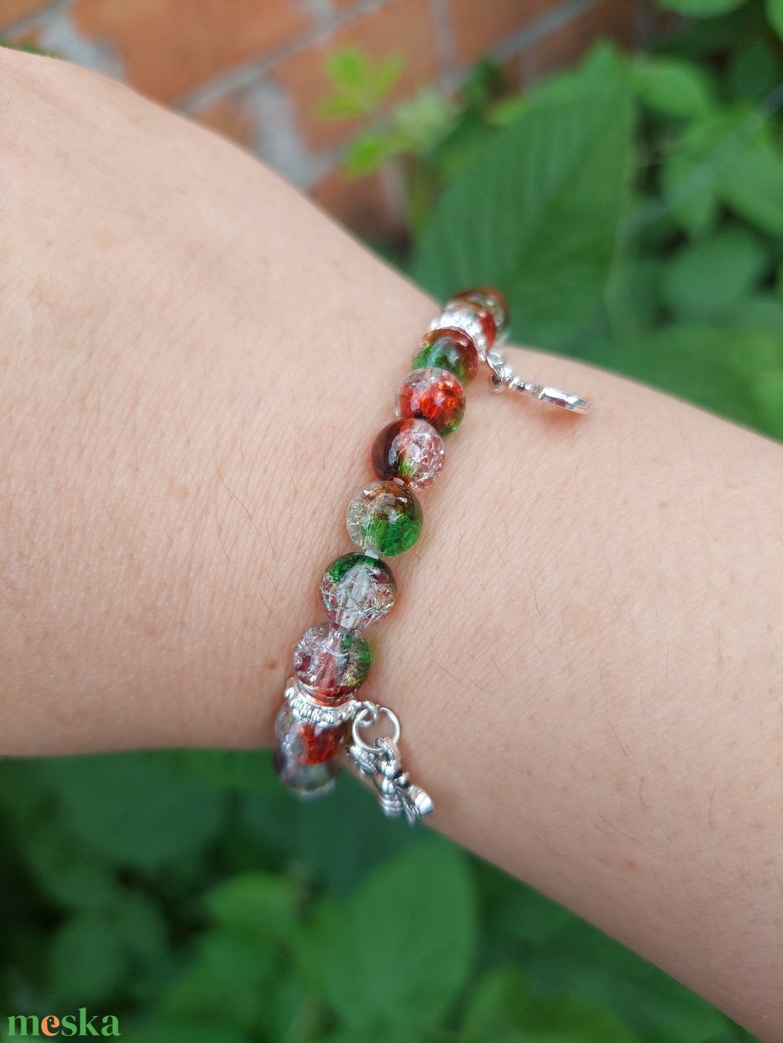 Négy charm karkötő - ékszer - karkötő - charm karkötő - Meska.hu