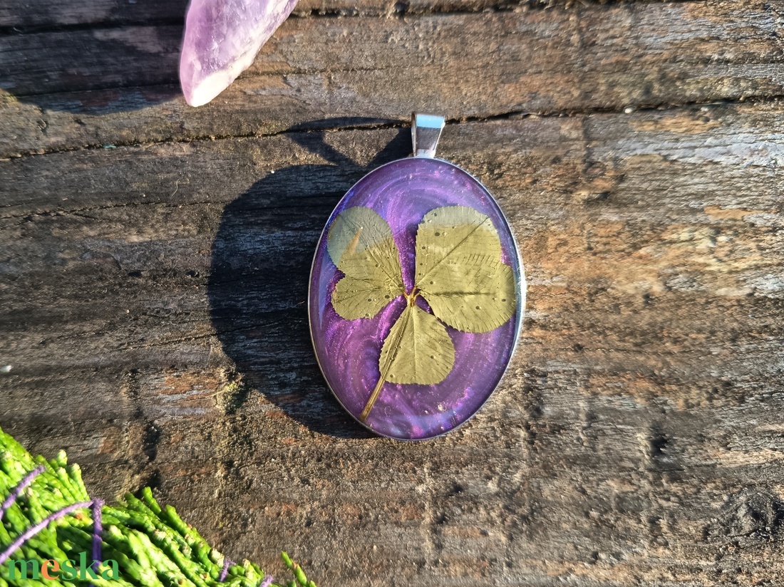 Füstölő készlet négylevelű lóherével készült amulettel - otthon & életmód - dekoráció - spiritualitás - füstölő és füstölőtartó - Meska.hu