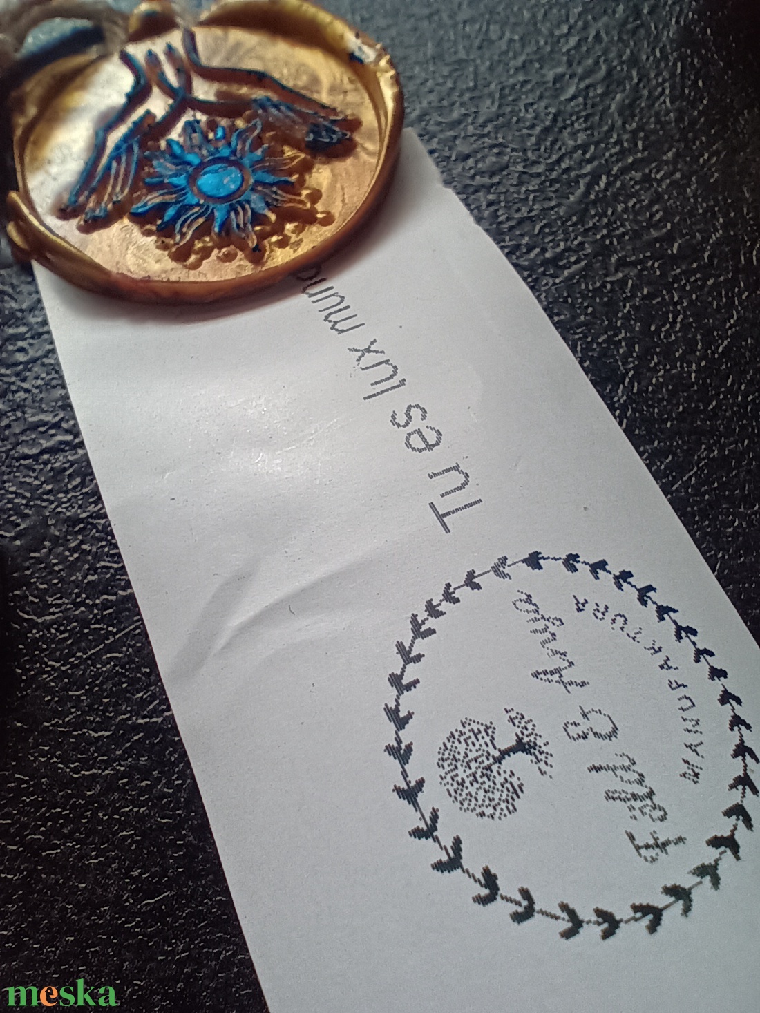 Szerencsehozó amulett ötlevelű lóherével  - ékszer - nyaklánc - medál - Meska.hu