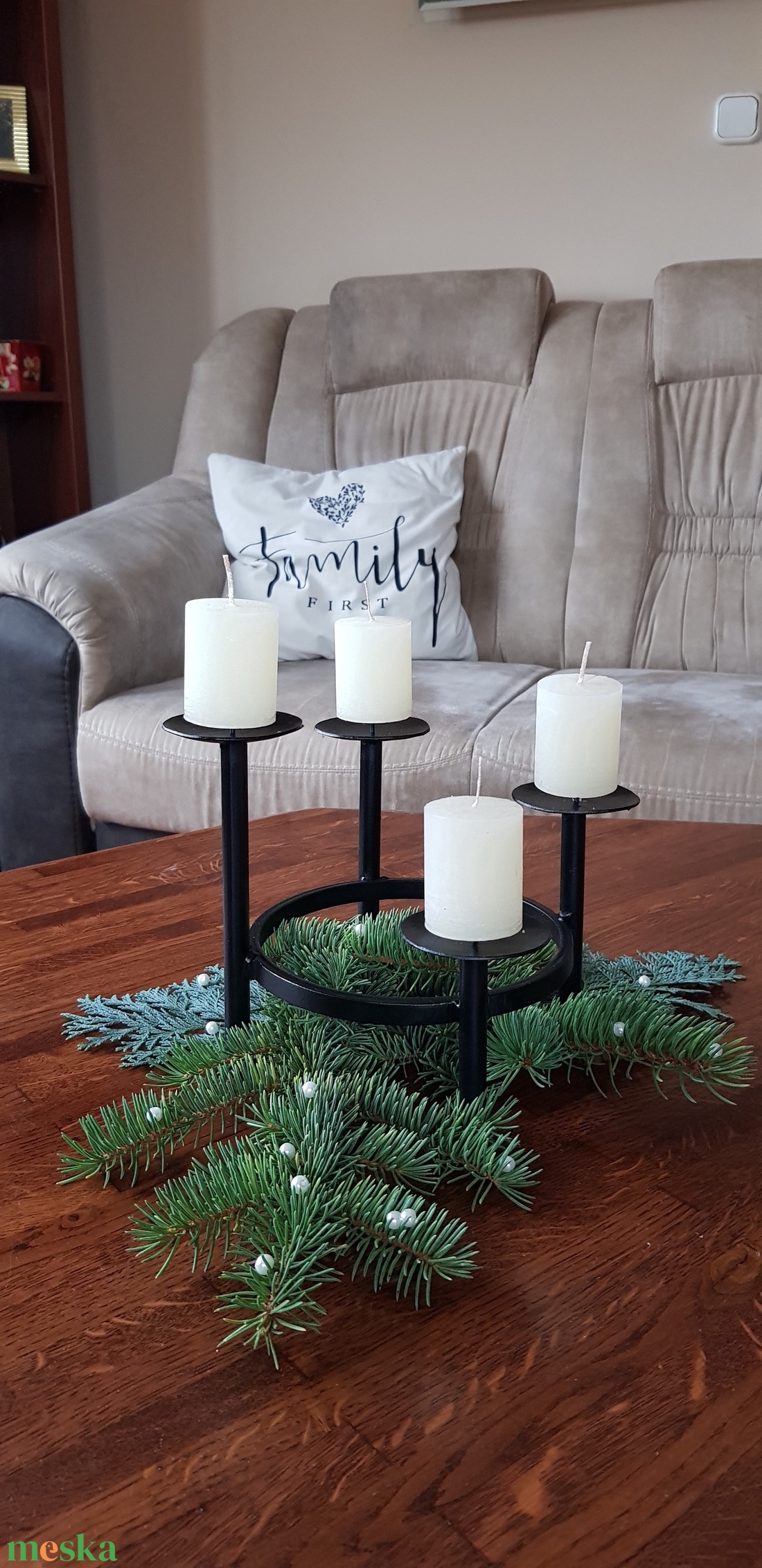 Adventi koszorú vasból - karácsony - adventi díszek - adventi koszorú - Meska.hu Adventi koszorú vasból - karácsony - adventi díszek - adventi koszorú - Meska.hu