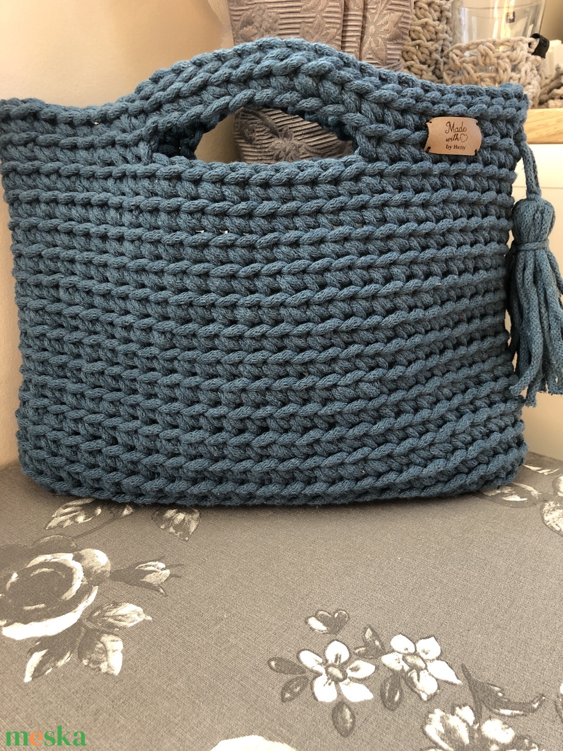 Horgolt táska - táska & tok - bevásárlás & shopper táska - shopper, textiltáska, szatyor - Meska.hu